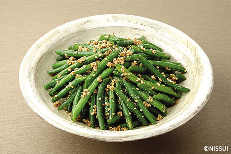 Green beans with sesame sauce simpleJapanesehomecooking